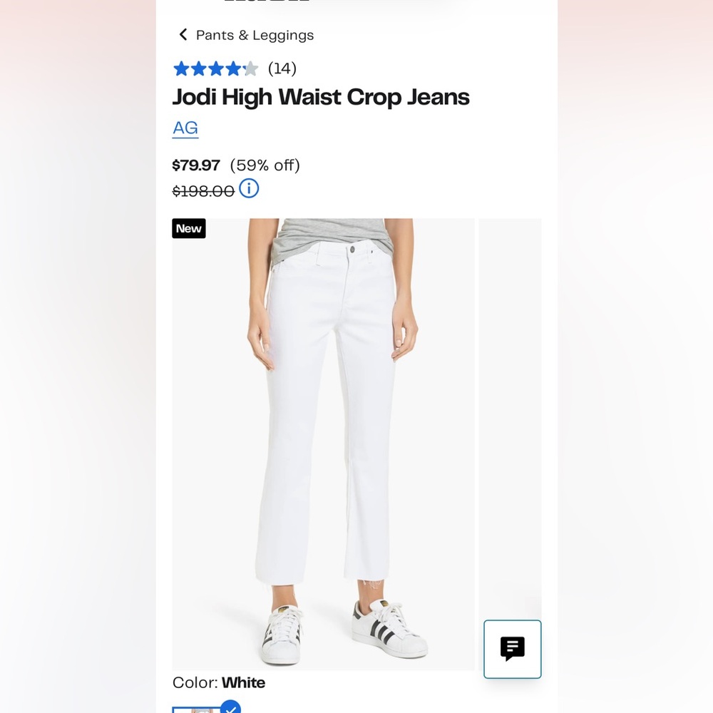 White high rise flare Jodi jeans